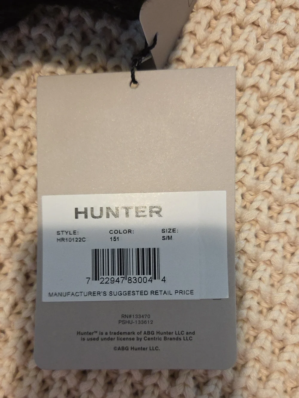 Hunter Women's Intrepid Fleece Mittens In White Willow Size S/M